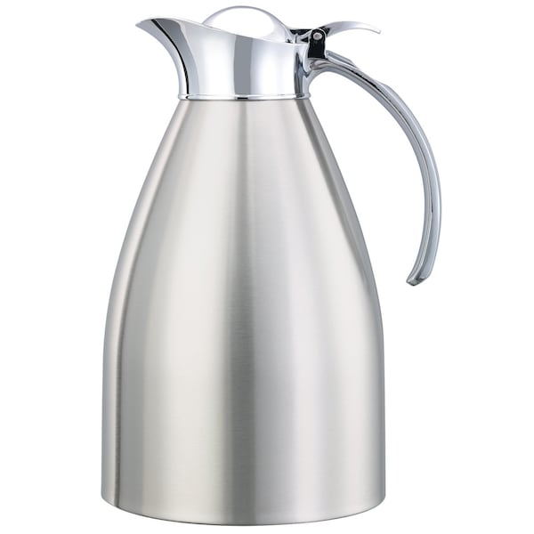 Marquette Flip Top Stainless Vacuum Insulated Carafe, 50.7 Ounce, Brushed